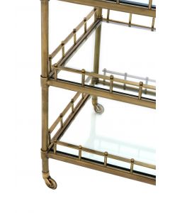 EICHHOLTZ SCARLETT VINTAGE BRASS TROLLEY