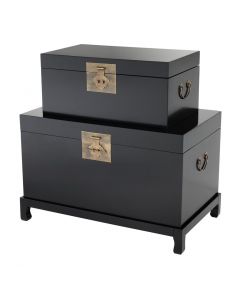 Kani Black Chests - Set of 2