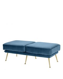 Eichholtz Tahoe Roche Blue Velvet Bench