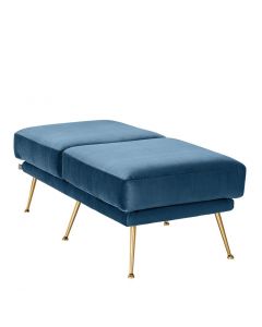 Eichholtz Tahoe Roche Blue Velvet Bench