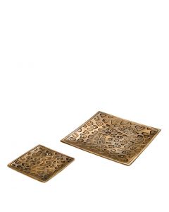 Jaguar Set of 2 Brass Trays