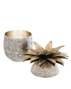 Pineapple Antique Silver & Brass Box 