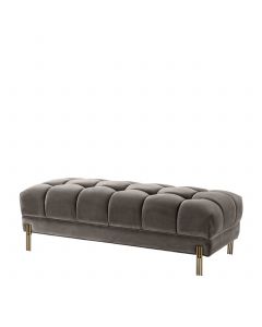 Sienna Savona Grey Velvet Bench