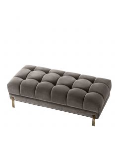 Sienna Savona Grey Velvet Bench