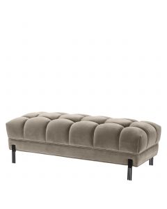 Sienna Savona Greige Velvet Bench