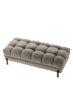 Sienna Savona Greige Velvet Bench