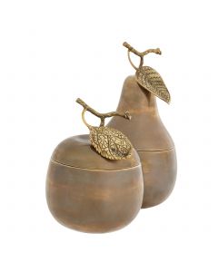 Apple & Pear Brass Box - Set of 2 