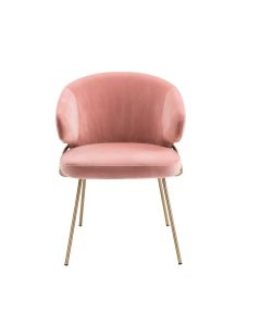 Kinley Savona Nude Velvet Dining Chair