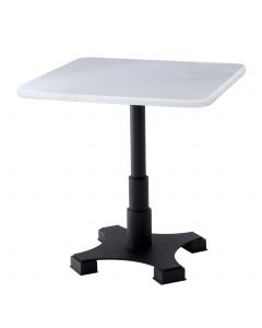 Mercier Black & White Marble Square Dining Table