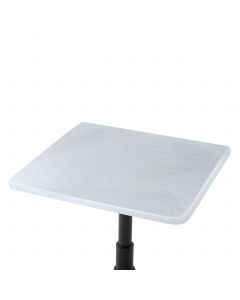 Mercier Black & White Marble Square Dining Table