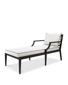 Bella Vista Black Outdoor Chaise Lounge