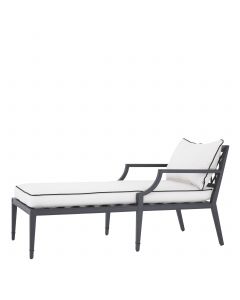 Bella Vista Black Outdoor Chaise Lounge