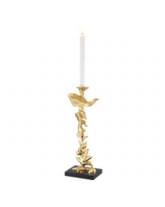 Aras Polished Brass Candle Holder