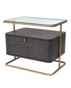 Augusto Mocha Crown Oak Side Table