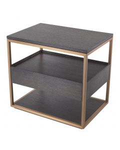 Parker Mocha Straight Oak Side Table