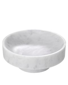 Santiago Carrara White Marble Bowl 