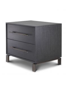 Canova Charcoal Grey Oak Bedside Table