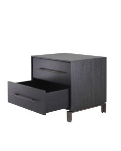 Canova Charcoal Grey Oak Bedside Table