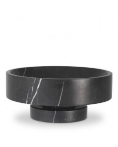 Santiago Honed Black Marble Bowl 