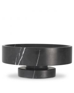 Santiago Honed Black Marble Bowl 