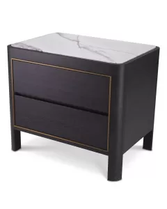 Corazon Charcoal Grey Oak Bedside Table