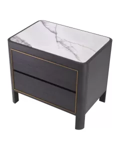 Corazon Charcoal Grey Oak Bedside Table