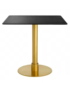 Terzo Brushed Brass Square Dining Table