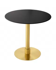 Terzo Brushed Brass Round Dining Table