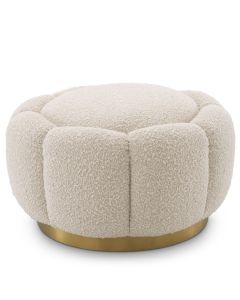 Inger Boucle Cream Ottoman