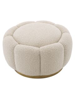 Inger Boucle Cream Ottoman