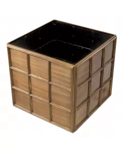 Grid Vintage Brass Small Planter