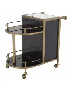 Bellini Brushed Brass Bar Cart