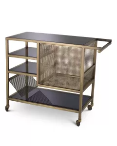 Sterling Vintage Brass Bar Cart