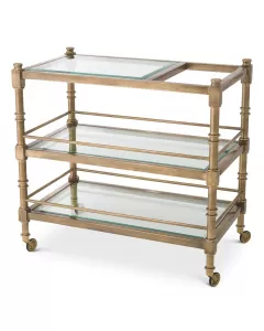 Alexia Vintage Brass Bar Cart