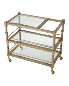 Alexia Vintage Brass Bar Cart