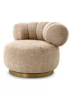 Phedra Lyssa Sand Swivel Armchair