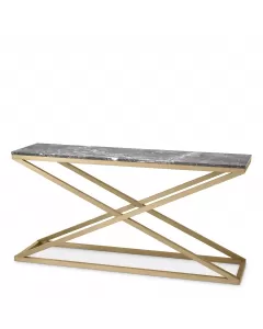 Criss Cross Grey Marble Console