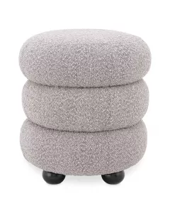 Tulum Boucle Grey Stool