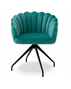 Luzern Savona Turquoise Swivel Dining Chair