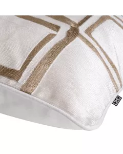 Ribeira Beige and White Cushion