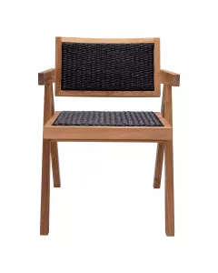 Kristo Black Weave Indoor/Outdoor Dining Chair