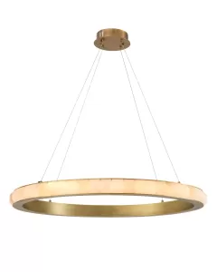 Cabildo Antique Brass & Alabaster Chandelier