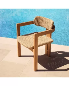 Donato Natural Teak Outdoor Dining Chair 