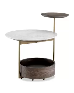 Faye Brushed Brass Side Table 