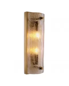 Lagos Antique Brass & Handmade Glass Wall Lamp 