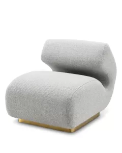 Sansome Reve Grey & Brushed Brass Arm Chair