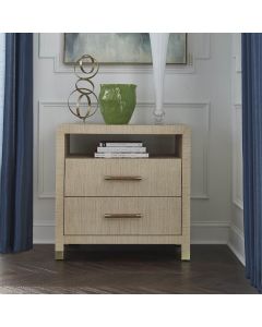 Hancock Natural Glasscloth Bedside Table