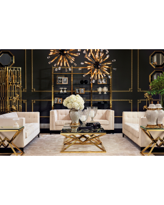 DAVIS FOLDING SCREEN BRASS