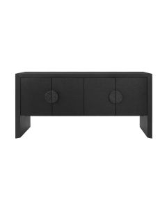 Colt Black Grasscloth Buffet