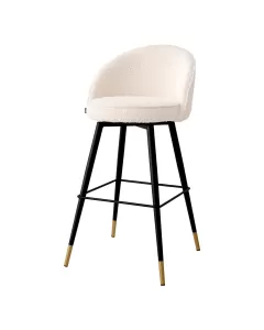 Cooper Bar Stool Set of 2 Boucle Cream 